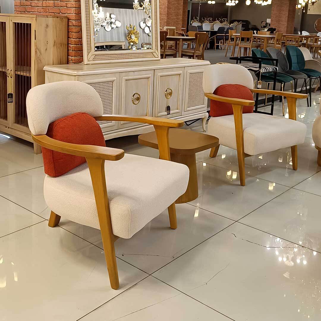  مبل 8 نفره راحتی سبک مدرن و مینیمال رنگ کرم 