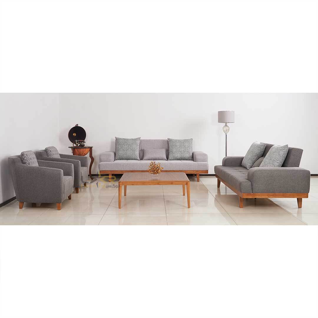  مبل راحنی پشتی مکانیزه رنگ طوسی 