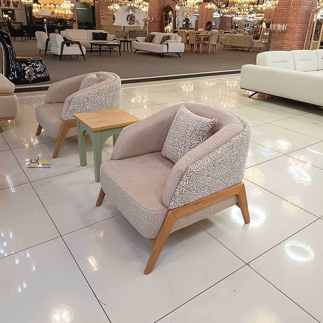 مبل مدرن و مینیمال پینترستی رنگ کرم