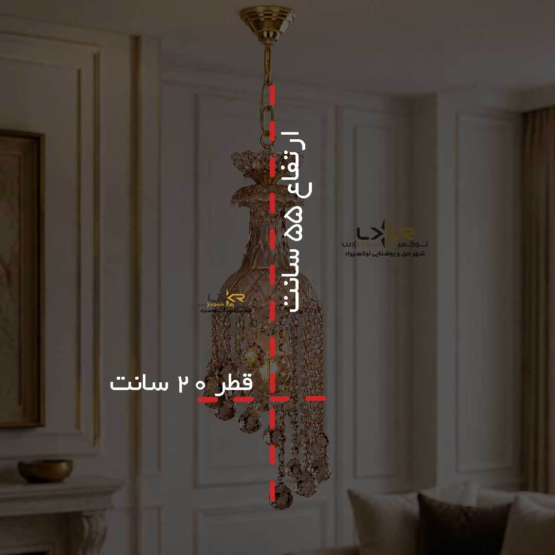 تک اویز بلوری رزگلد والتر 