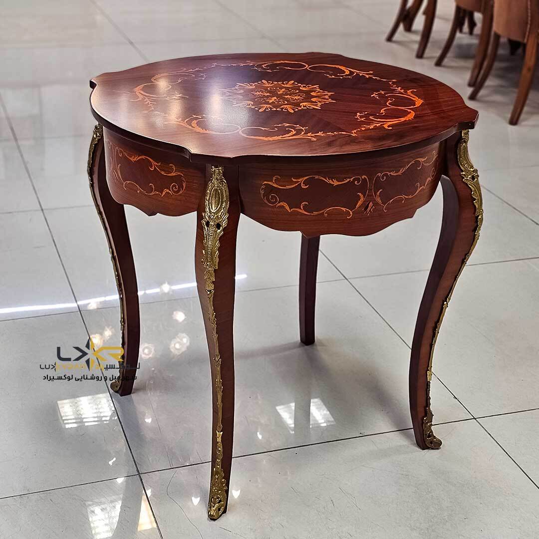  قهوه خوری و میز گرد با برنزکاری 