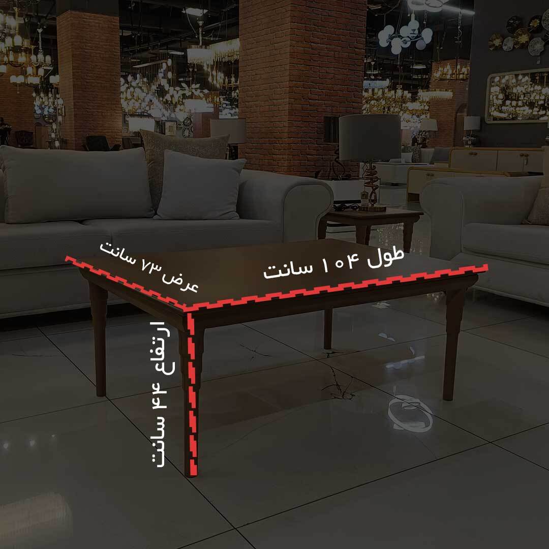  جلومبلی عسلی مربع سبک مدرن رنگ خودرنگ 