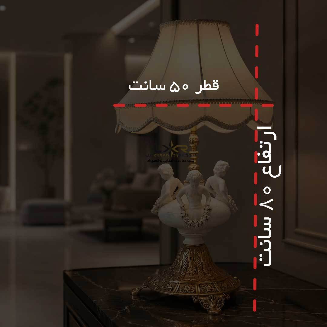  آباژور نئوکلاسیک برنزی و سفید براق خاص 