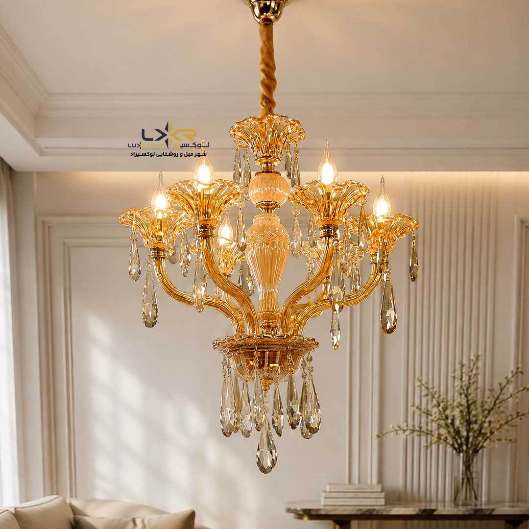  لوستر کریستالی وارداتی خوش قیمت 