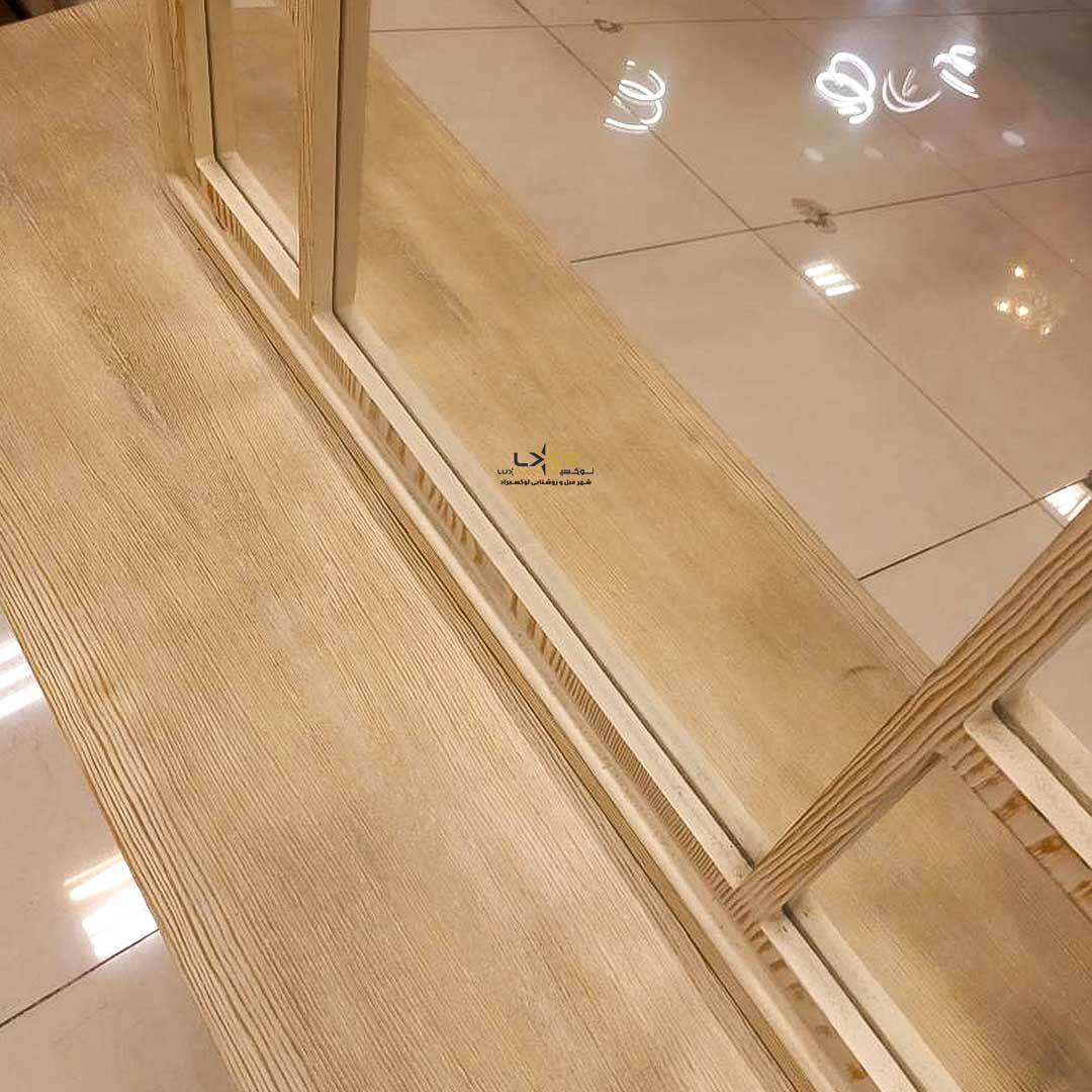  اینه و کنسول مینیمال ومدرن سبک بوهو رنگ کرم 