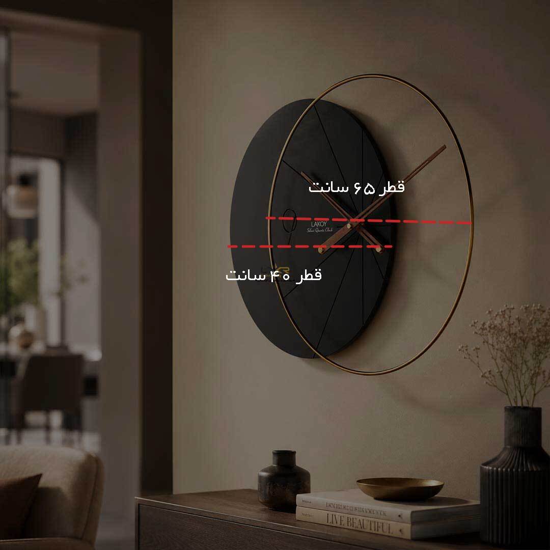 ساعت دیواری پینترستی مدرن و مینیمال گرد مشکی 