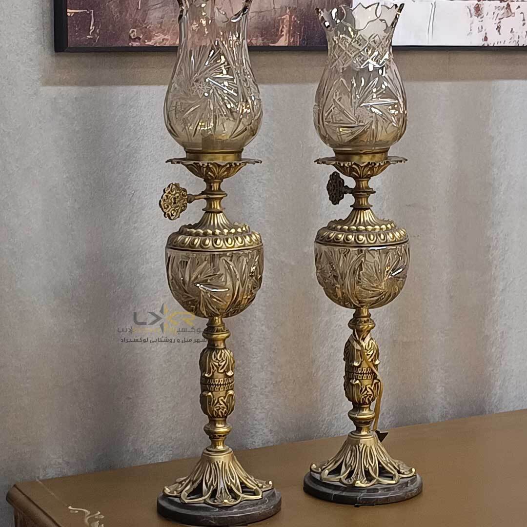  شمعدان زیبا و خاص سبک نئوکلاسیک برنجی 