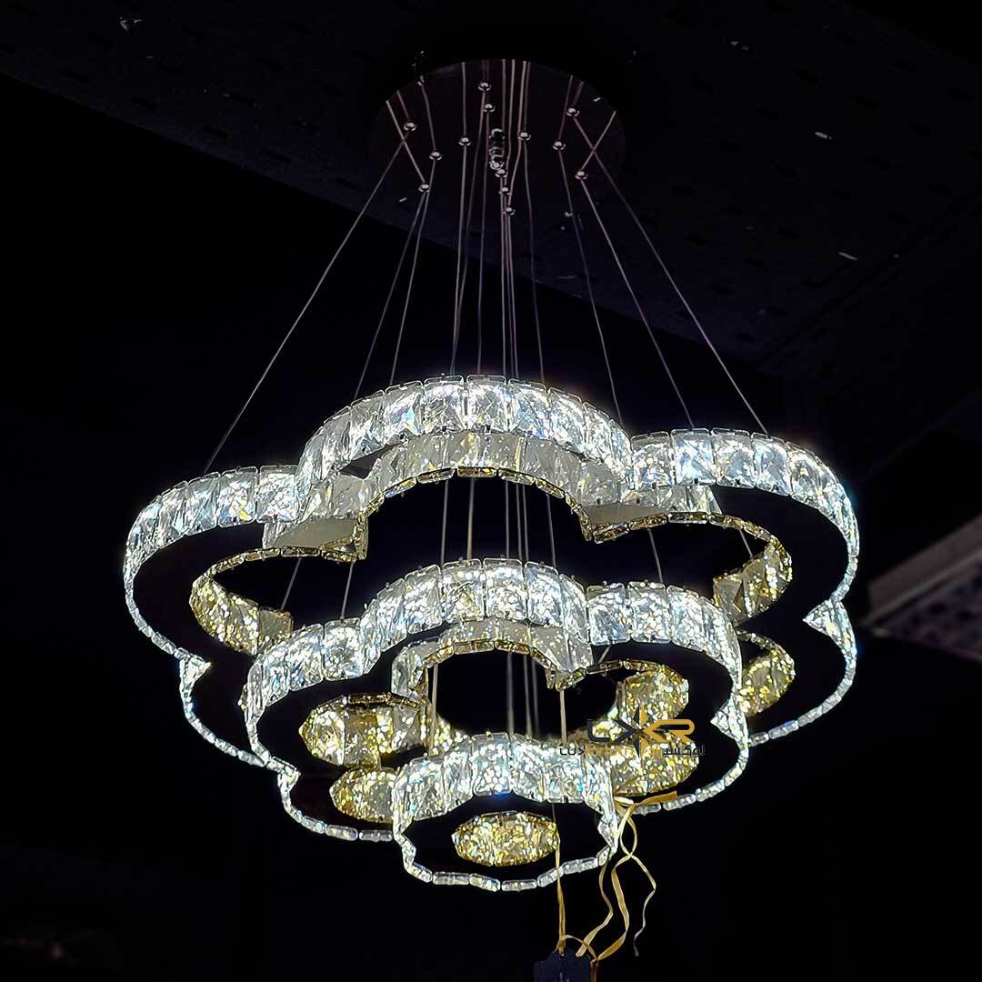  لوستر LED کریستالی سبک مینیمال و مدرن 