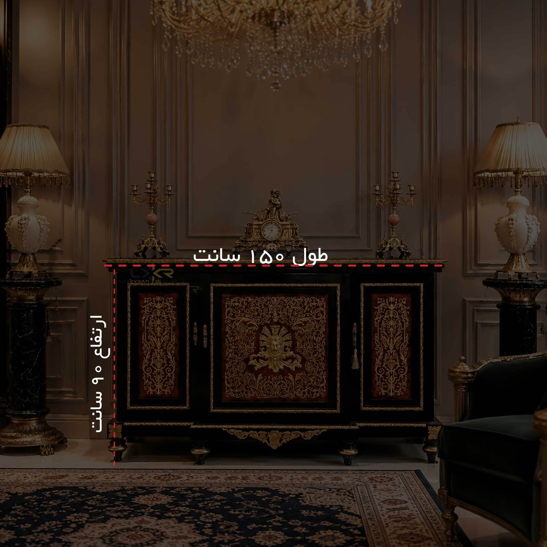  کنسول پینترستی کلاسیک و نئوکلاسیک مشکی قرمز 