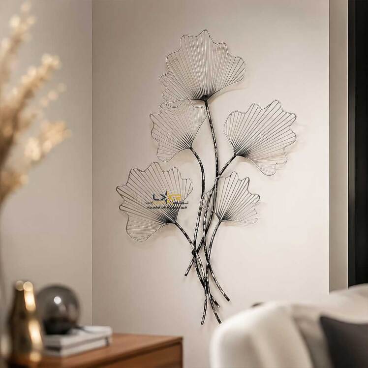 دیوارکوب فلزی مدرن و مینیمال نقره ای پینترستی