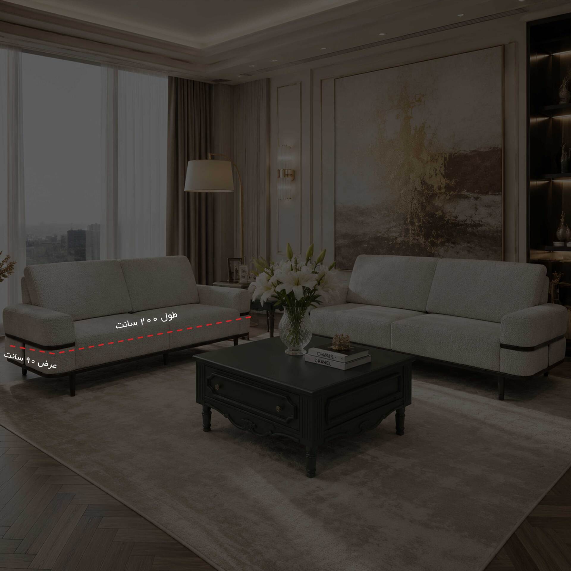  کاناپه سه نفره راحتی مدرن ومینیمال رنگ 