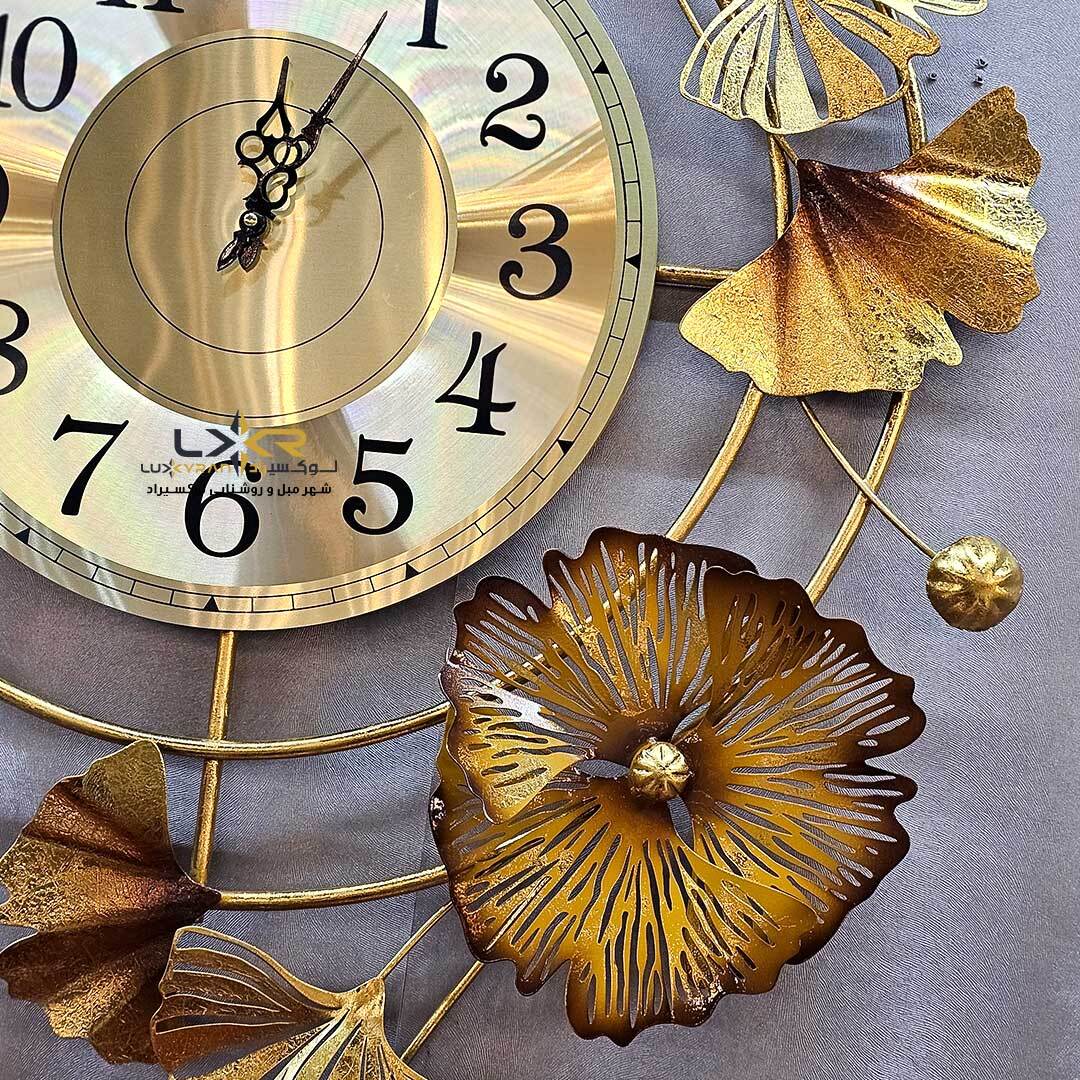  ساعت دیوارکوب فلزی پینترستی طلایی 