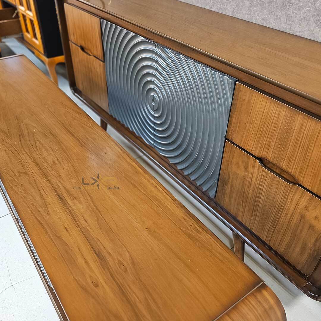  اینه و کنسول و میز تی وی طرح چوب 