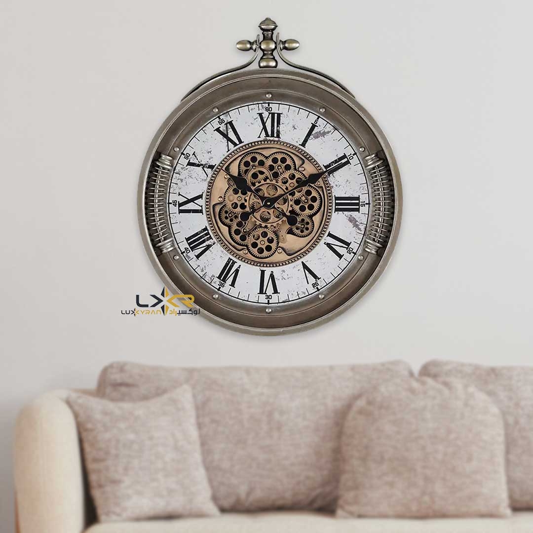  ساعت دیواری چرخدنده والتر صفحه روشن بژ 7113 