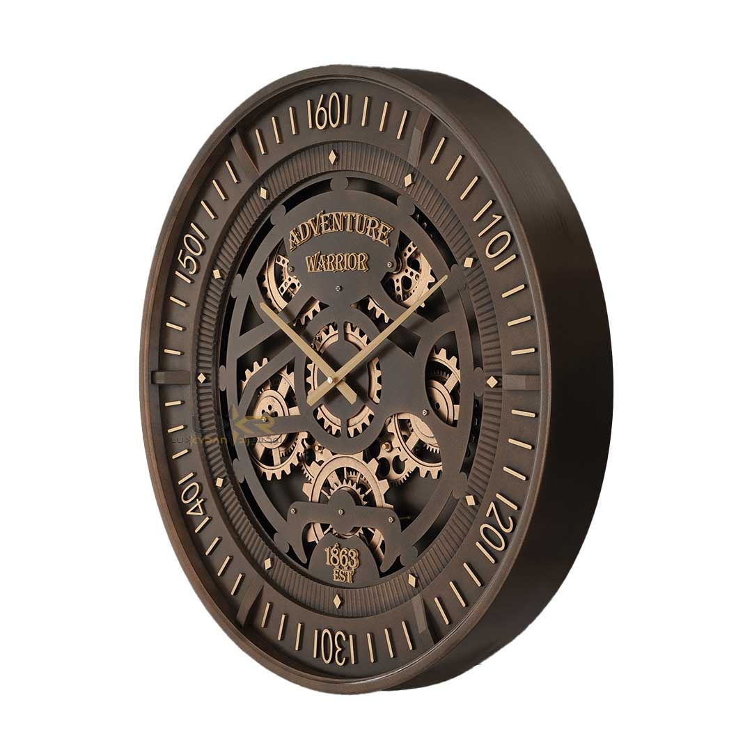  ساعت دیواری چرخدنده والتر نئوکلاسیک رنگ نسکافه ای 6105 