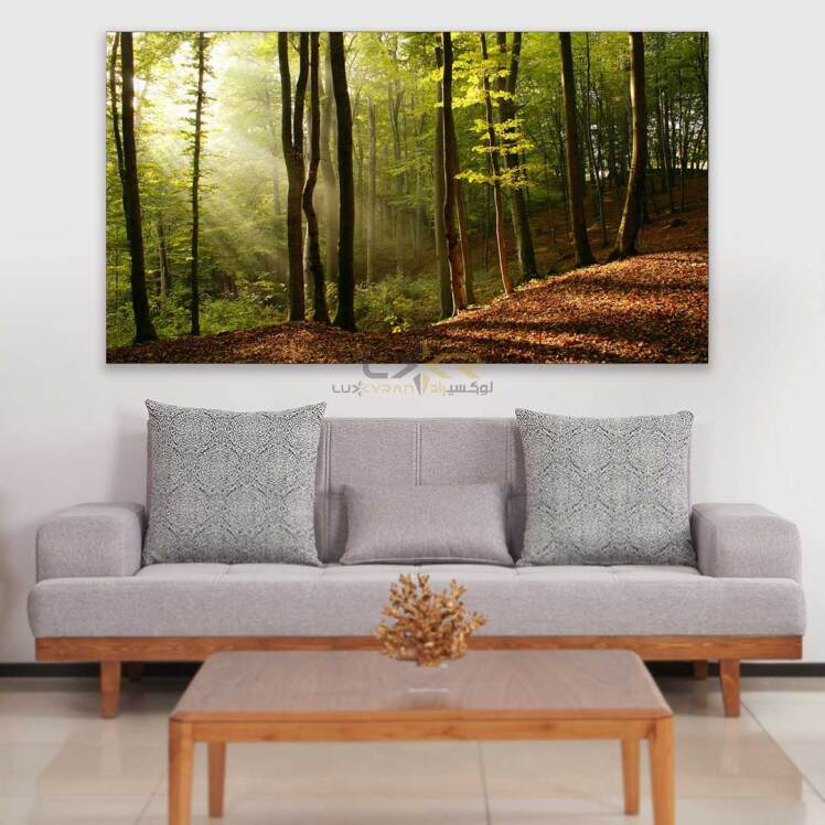 تابلو دکوراتیو مستطیلی طرح جنگل
