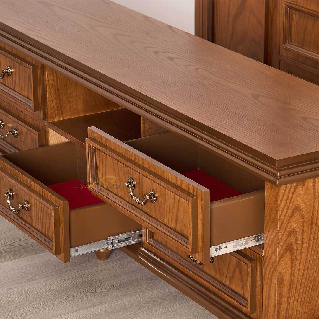  ست آینه و کنسول سبک کلاسیک و نئوکلاسیک قهوه ای 