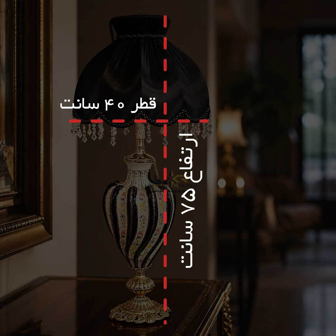  آباژور نئوکلاسیک برنزی و چینی براق خاص 