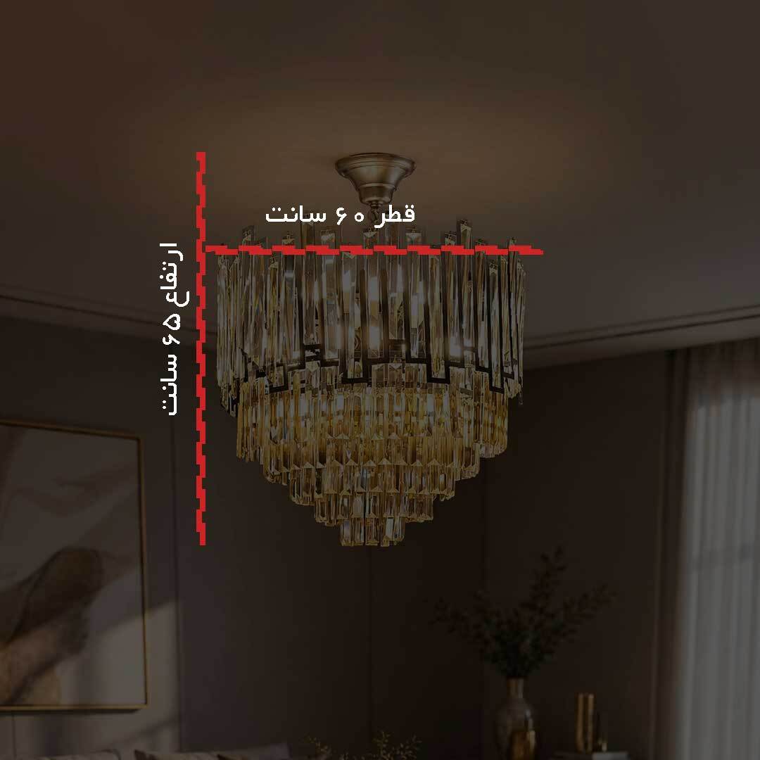  لوستر مدرن و مینیمال پینترستی کریستالی زیبا 