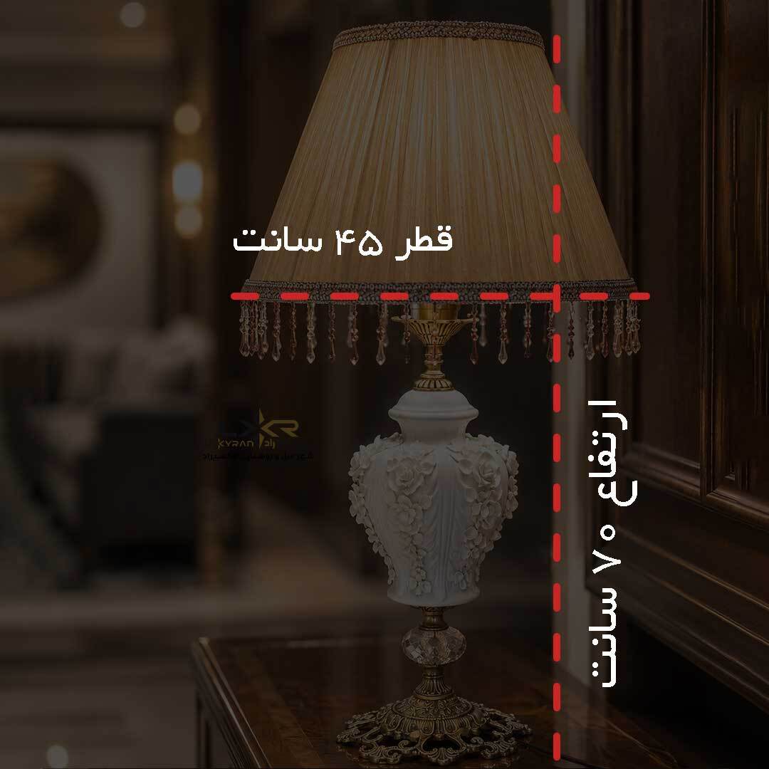  آباژور نئوکلاسیک برنزی و چینی براق خاص 