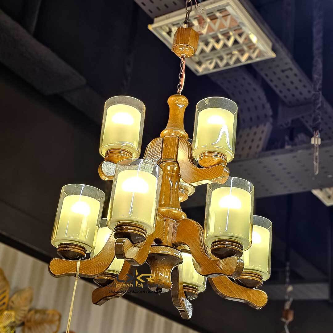  لوستر چوبی مدرن و نیوکلاسیک زیبا و شیک 