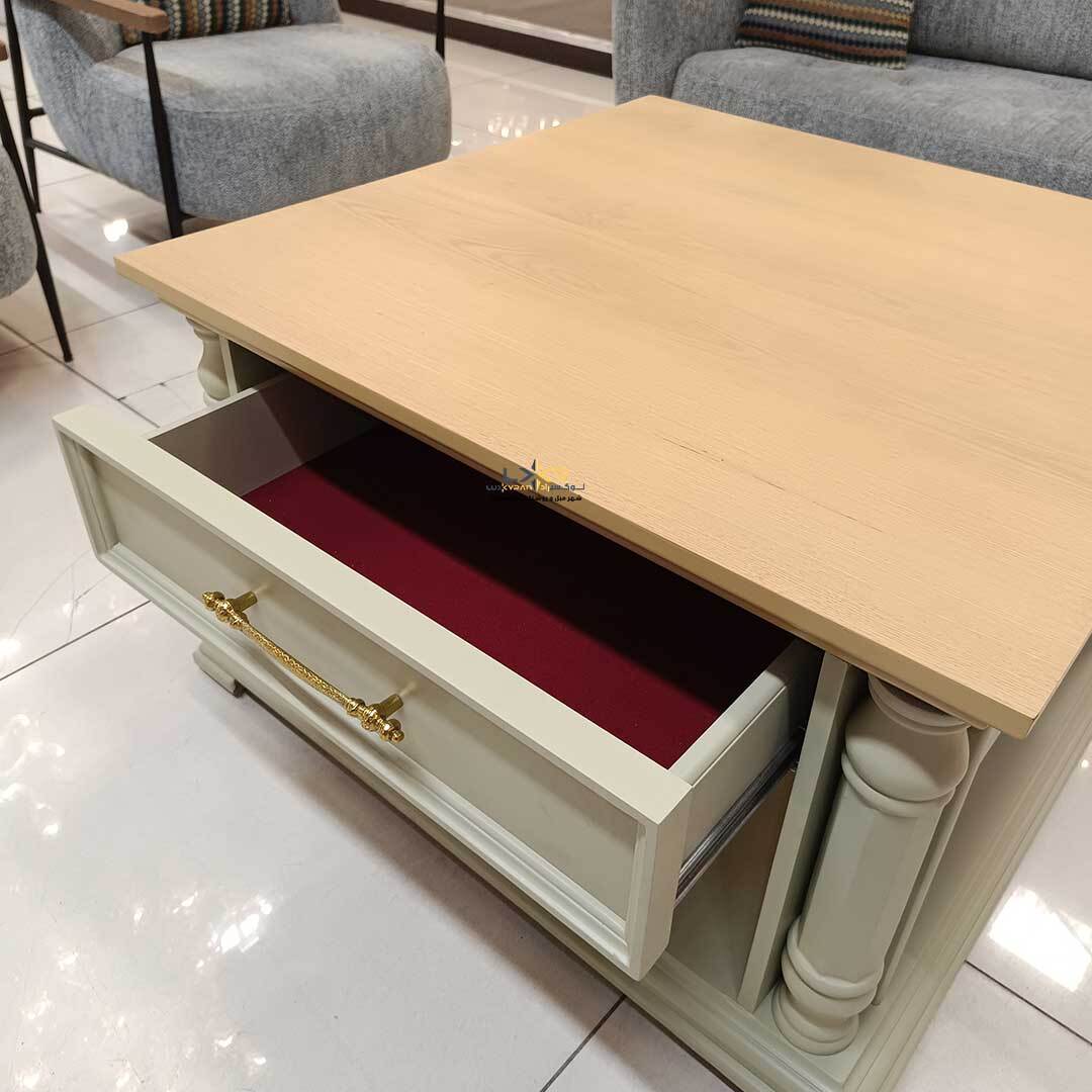  جلومبلی و عسلی سه تیکه کمجا رنگ سبز پاستیلی 