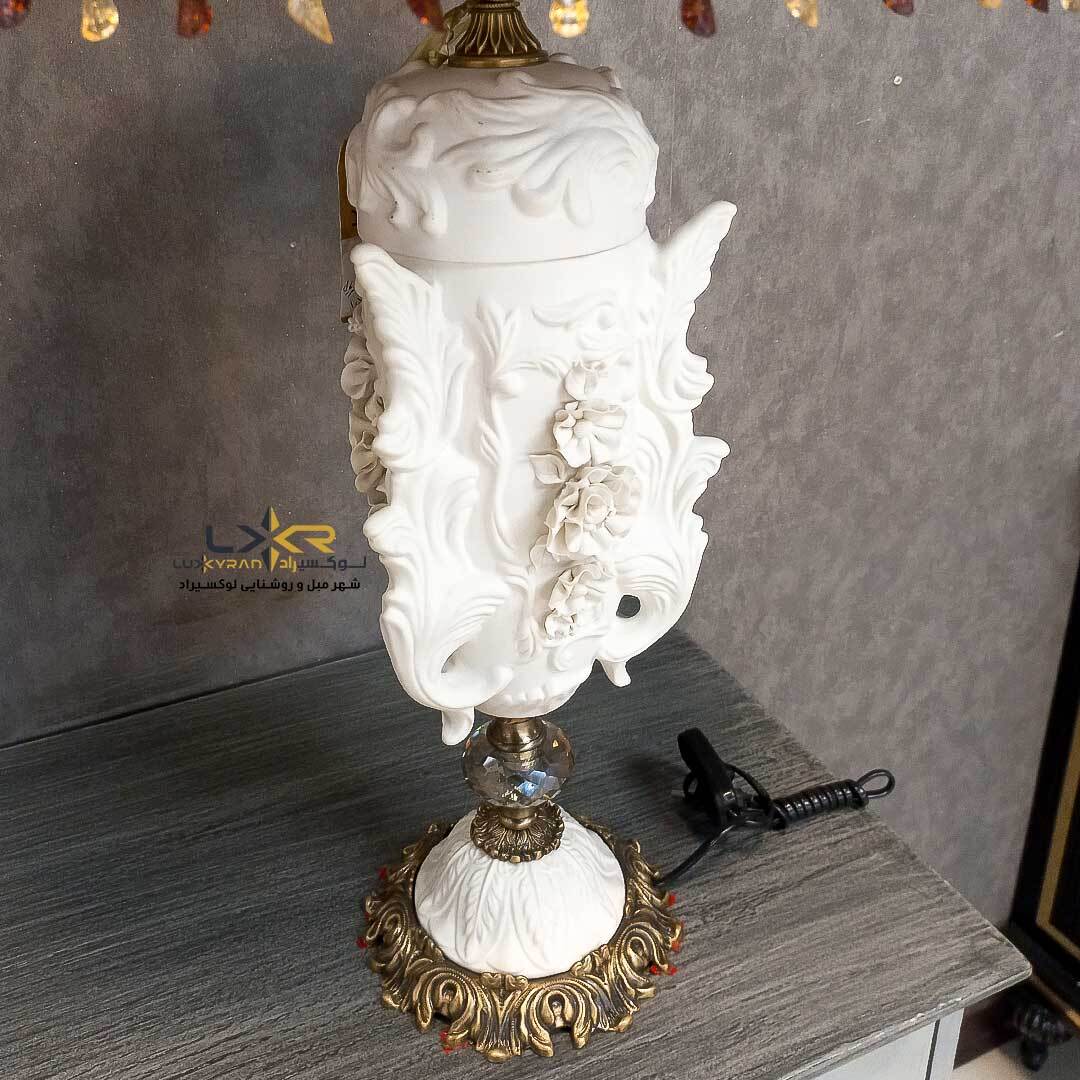  آباژور نئوکلاسیک رومیزی چینی برنز 