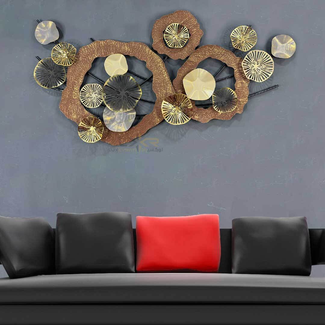  دیوارکوب فلزی قهوه ای طلایی دکوراتیو 