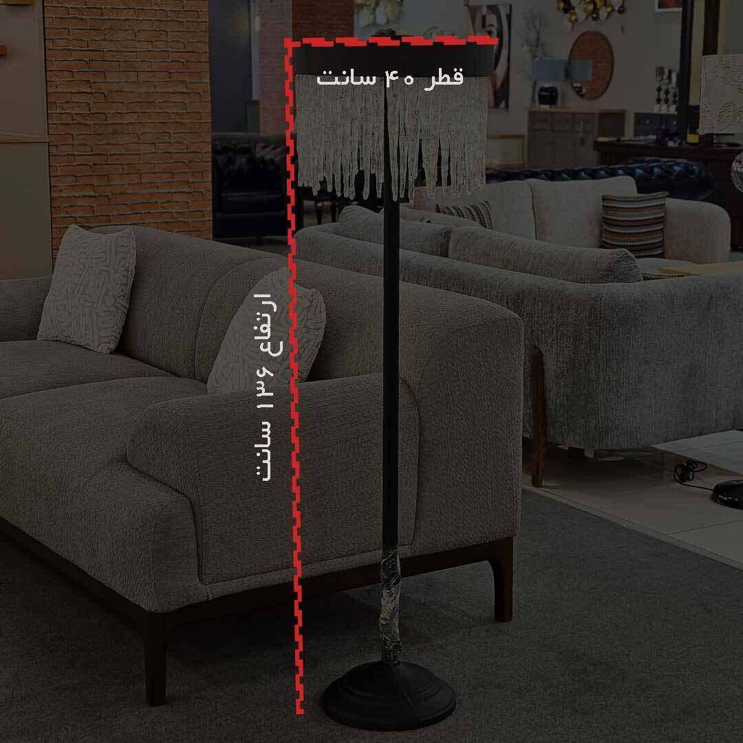 استند کریستالی قندیلی مدرن مشکی 