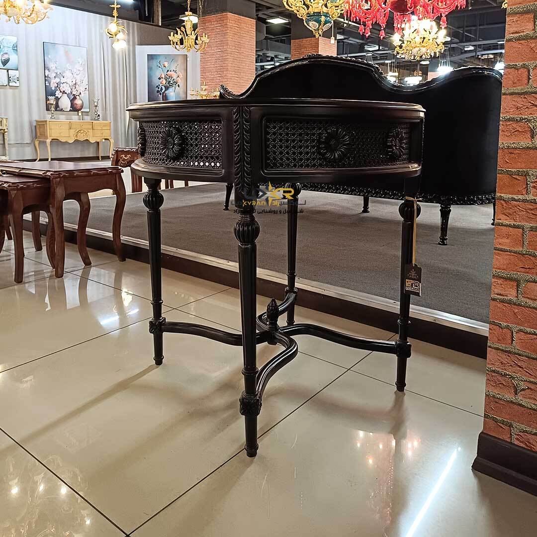 میز خاطره و میز تلفن پینترستی حصیری رنگ مشکی