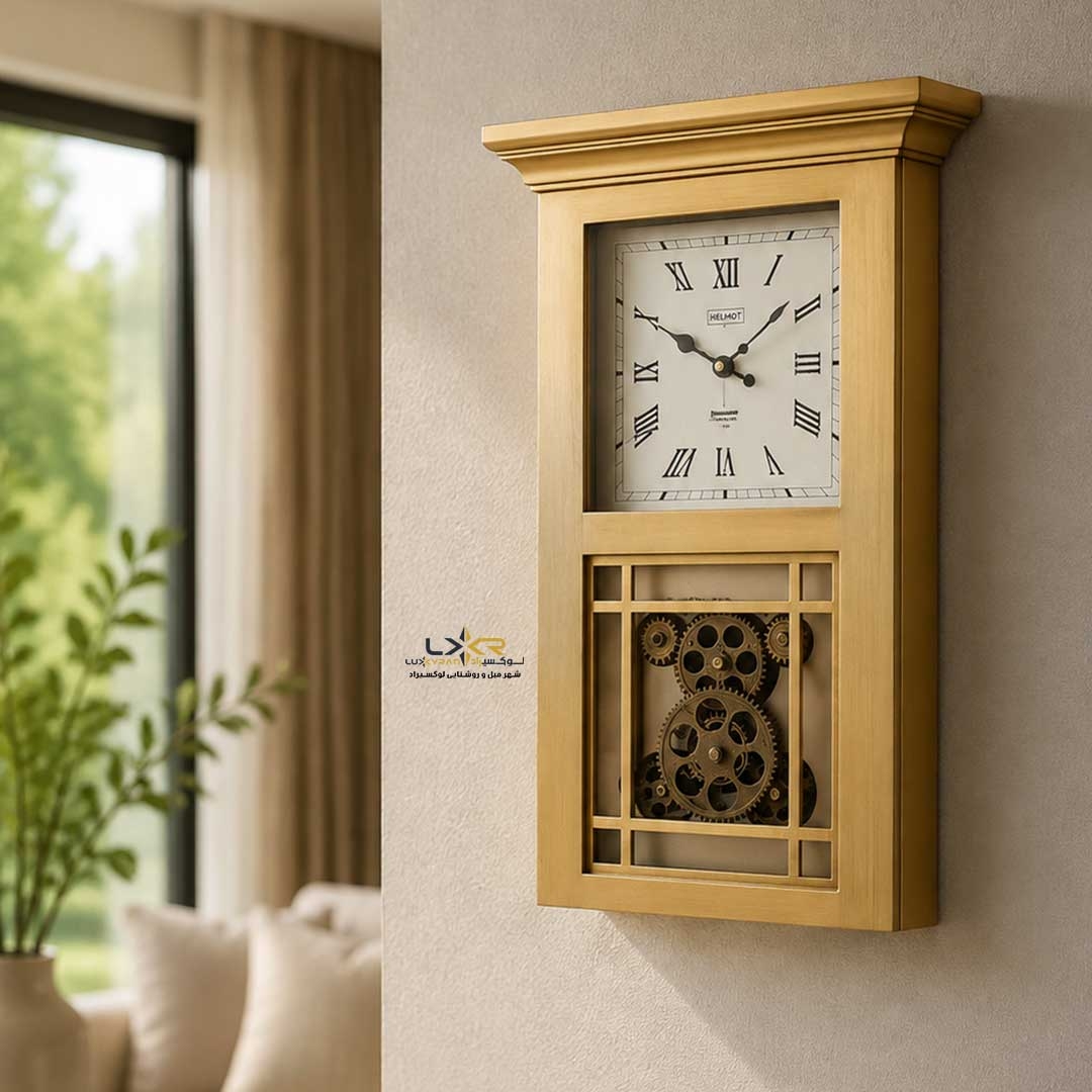  ساعت دیواری پینترستی نئوکلاسیک چرخدنده 