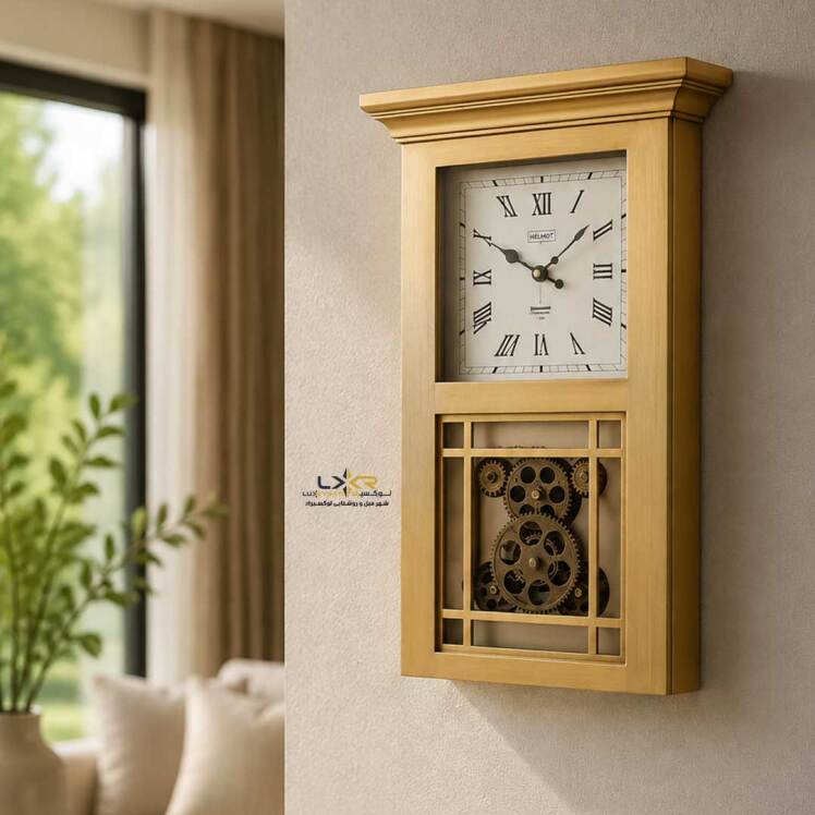 ساعت دیواری پینترستی نئوکلاسیک چرخدنده