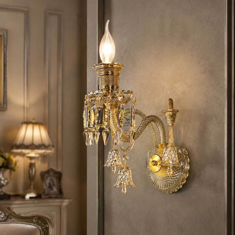 دیوارکوب باکارات تک شعله شامپاینی گرید 1