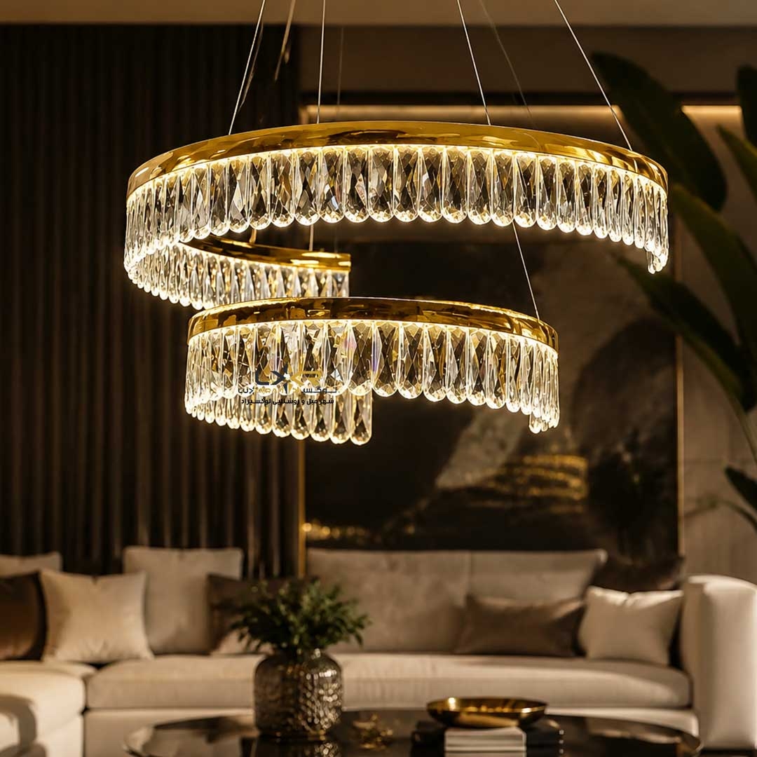  لوستر مدرن LED کریستالی 