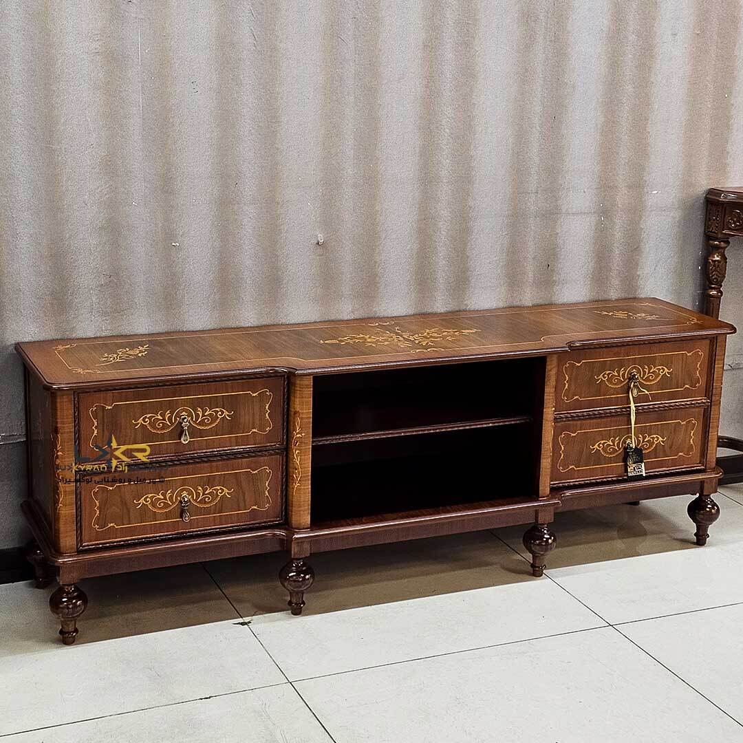  میز تلویزیون تمام معرق سبک نئوکلاسیک و کلاسیک 