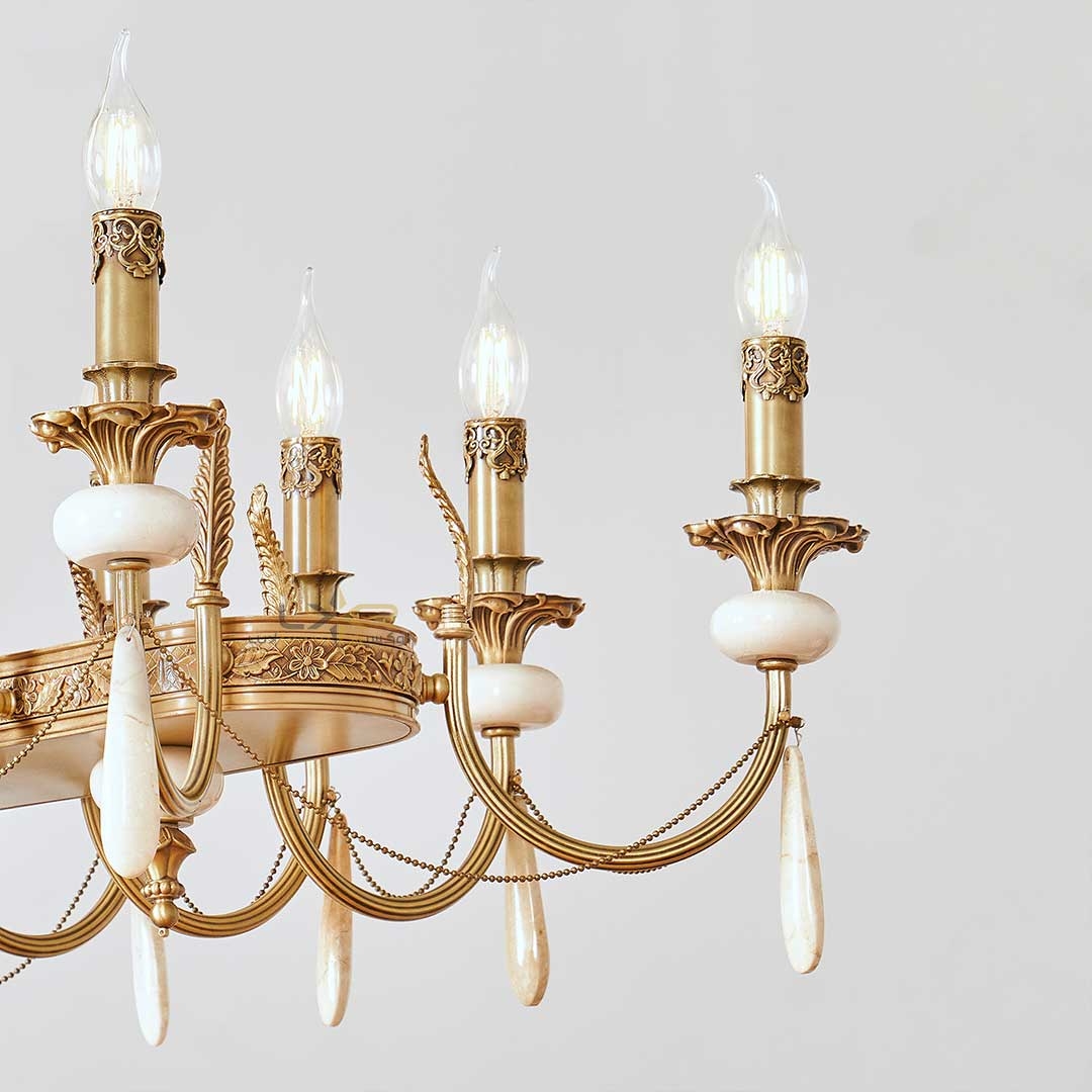 لاینر نئوکلاسیک تمام برنج و سنگ طبیعی رنگ کرم