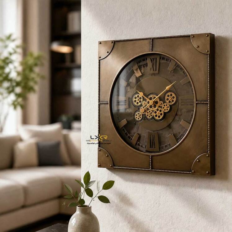 ساعت دیواری پینترستی نئوکلاسیک چرخدنده