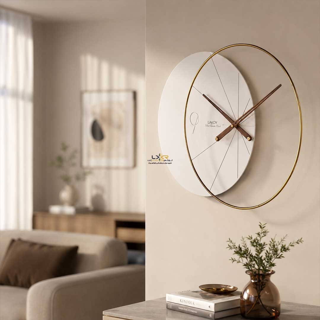  ساعت دیواری پینترستی مینیمال و مدرن سفید گرد 