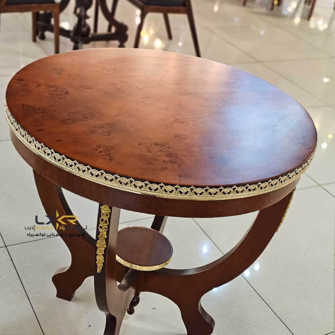  قهوه خوری و میز گرد با برنزکاری 