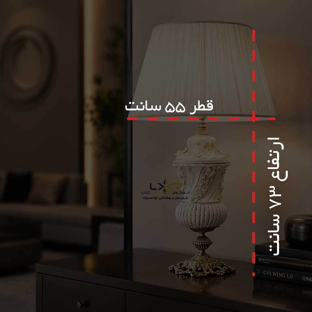  آباژور نئوکلاسیک برنزی و چینی براق خاص 
