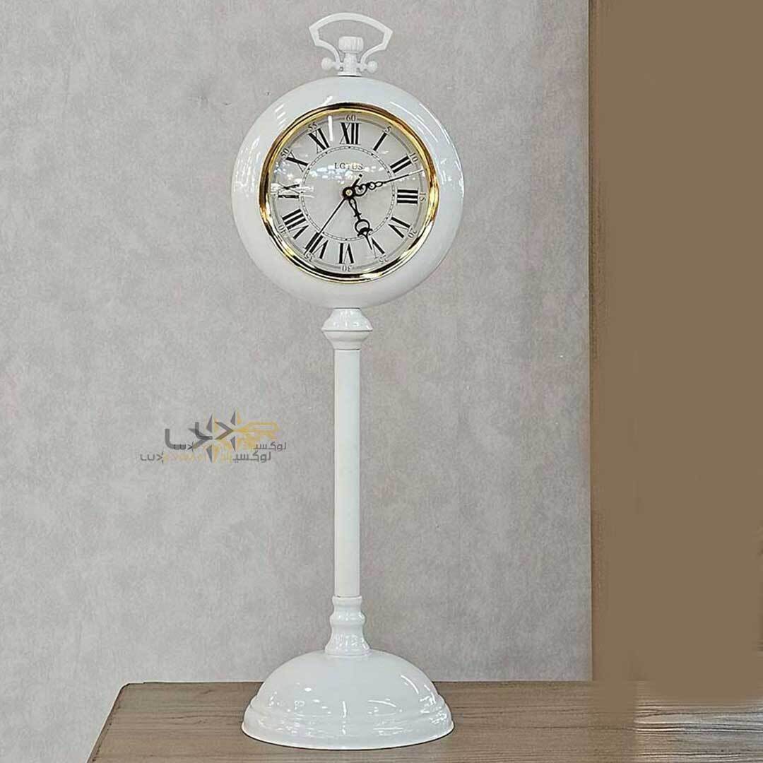  ساعت رومیزی بلند سفید مدرن 